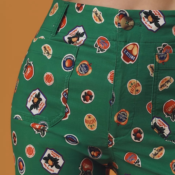 NWT MAEVE (ANTHROPOLOGIE) The Colette Cropped Wide-Leg Pants - SZ 25 - Picture 3 of 4